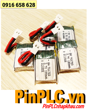 Pin Máy bay Quadcopter mô hình Pin sạc 3.7v Li-Polymer 701723 180mAh (1S)-dòng xả 20C (Ngang17mmxdày7mmxdài23mm)